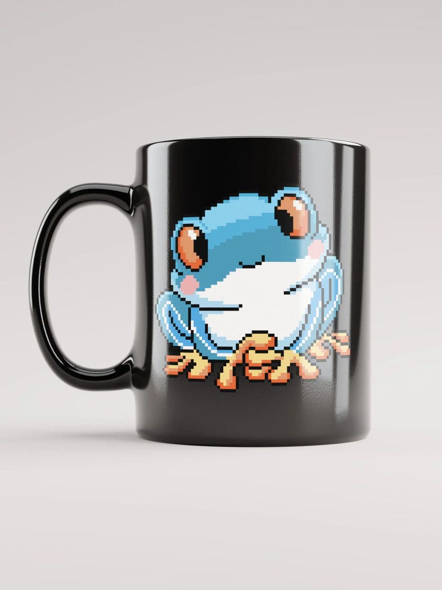 Light Blue Rip the Frog Black Glossy Mug product image (1)