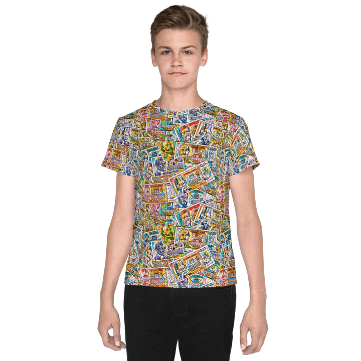 Jugoslovenski inflatorni dinar 1993 (Kolaž/mozaik) All-Over Print Youth Crew Neck T-Shirt product image (1)