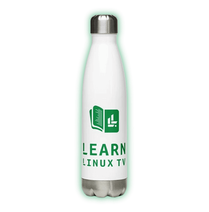 Learn Linux TV Stainless Steel Water Bottle product image (1)