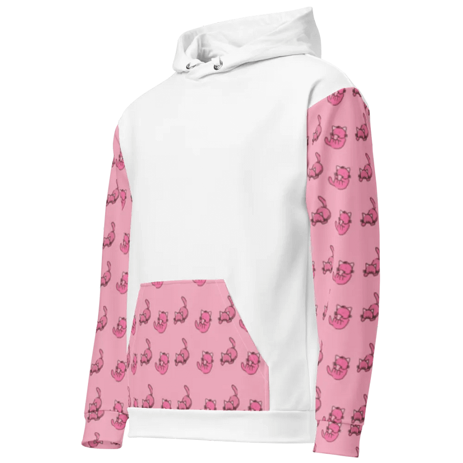 White and Pink Cat Paradise Hoodie product image (9)