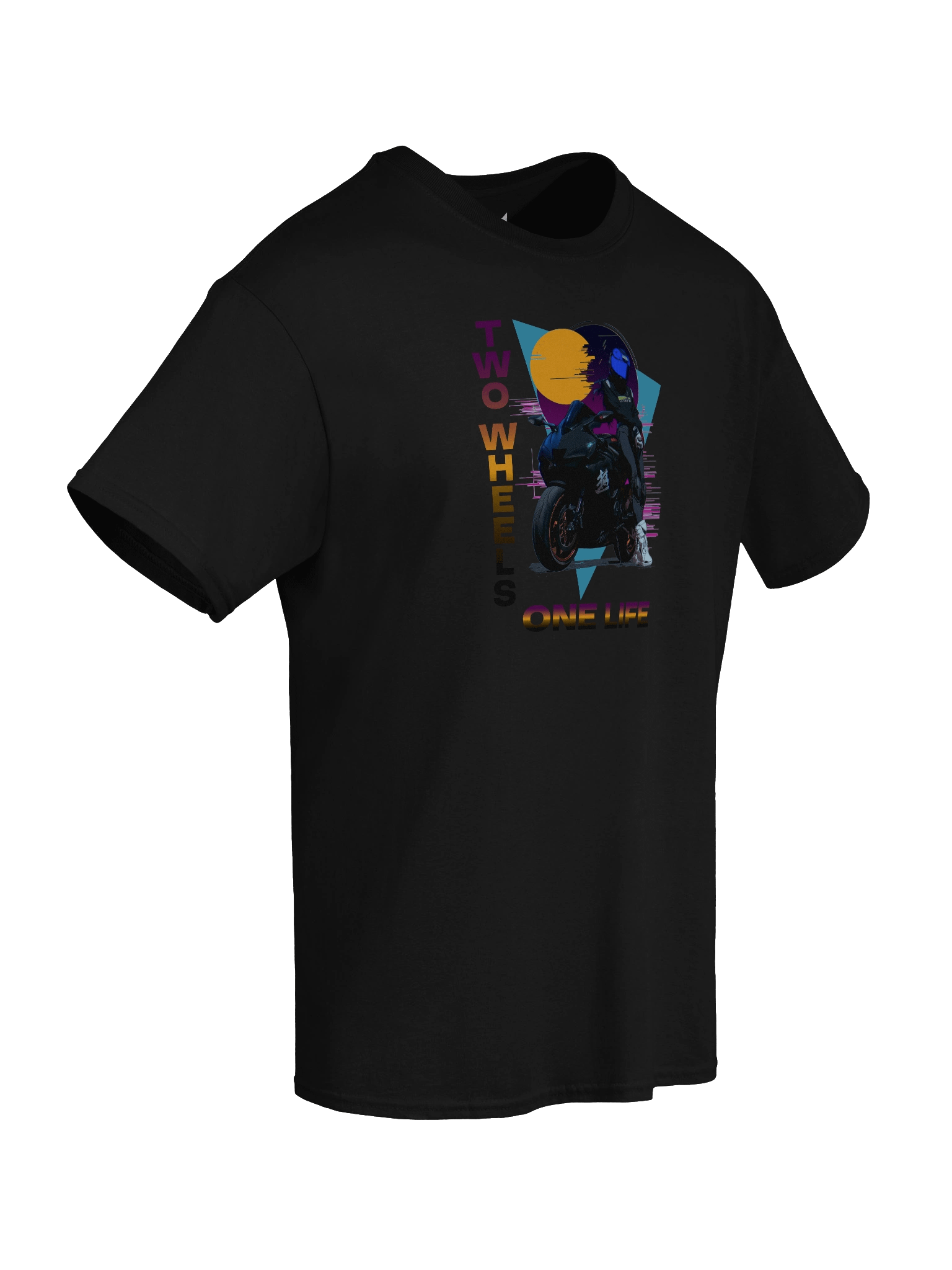 Two Wheels One Life Heavyweight Printed T-Shirt product image (66)