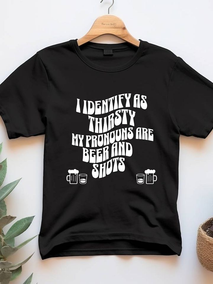 I Identify as Thirsty Graphic Tee product image (1)
