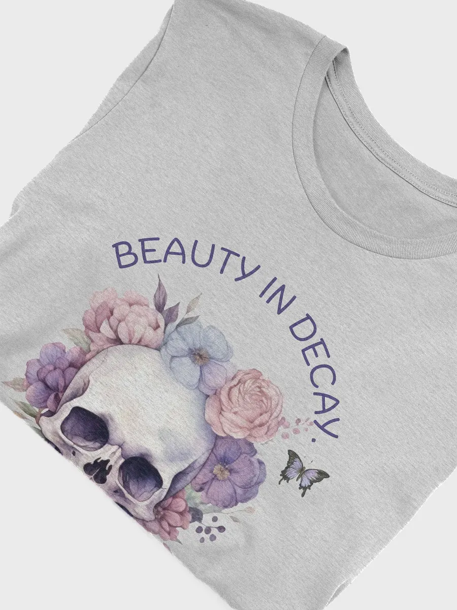 Beauty in Decay Floral Skull T-Shirt product image (5)