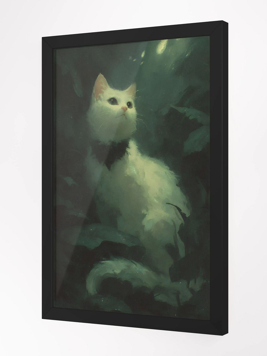 Mystical White Cat Framed Matte Poster product image (2)