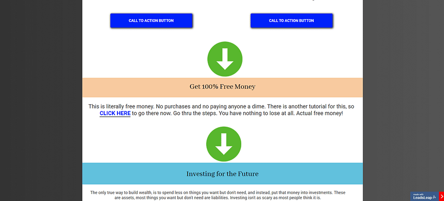 One-Page Marketing System Leads Leap Template product image (2)