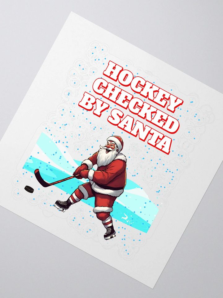 Hockey Checked By Santa Christmas Sticker product image (2)