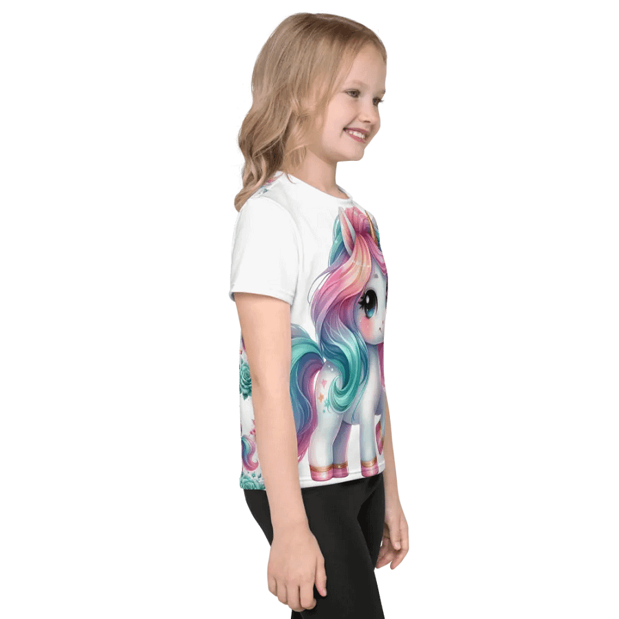 Cute and Big Unicorn with back design Kids T-Shirt product image (6)