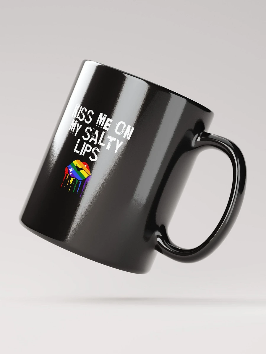 LGBTQ+ Mug Kiss Me On My Salty Lips Rainbow (black) product image (2)