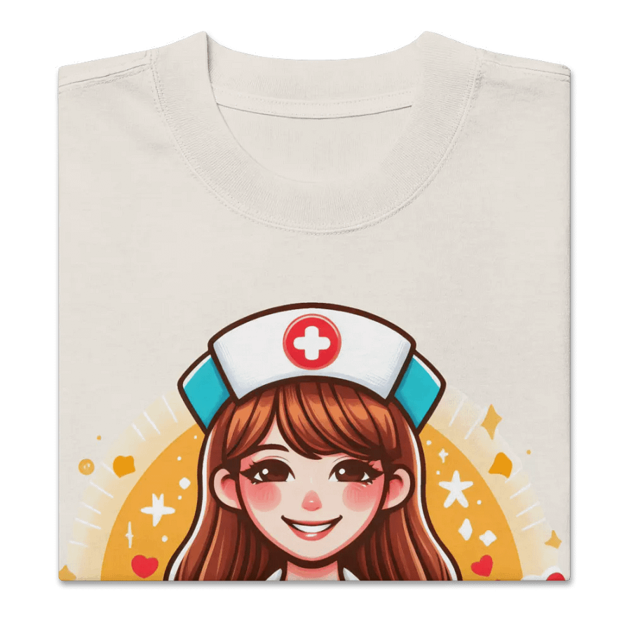 Smiling Nurse Heartbeat Oversized Tee product image (30)