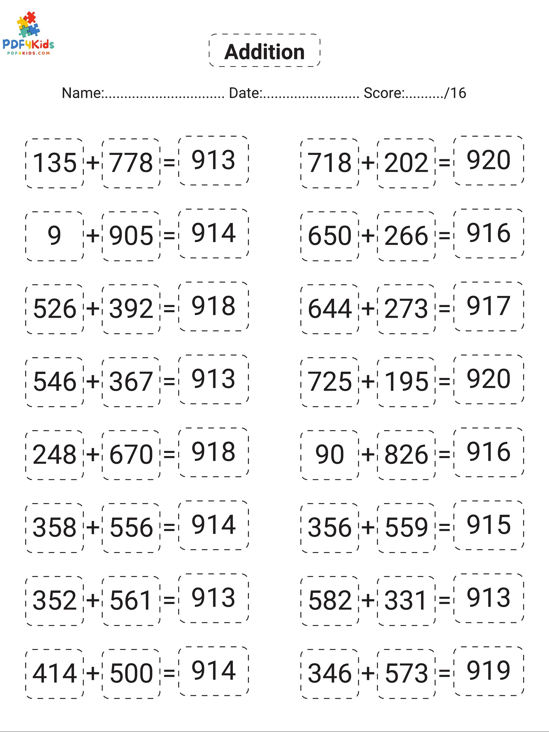 "Hundreds Calculation with Answer Key" (131 Pages) product image (5)