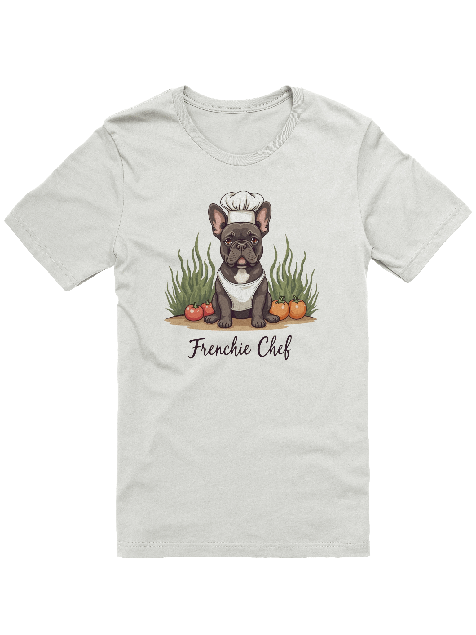 Cute French Bulldog Chef T-Shirt - Funny Frenchie Chef Hat Cooking Dog Lover Gift Shirt for Men Women Kids - Premium Cotton Bella Canvas 3001 Unisex Tee product image (2)