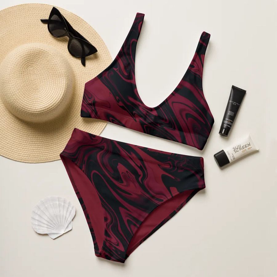 Stylish Swirl Recycled High Waisted Bikini product image (6)