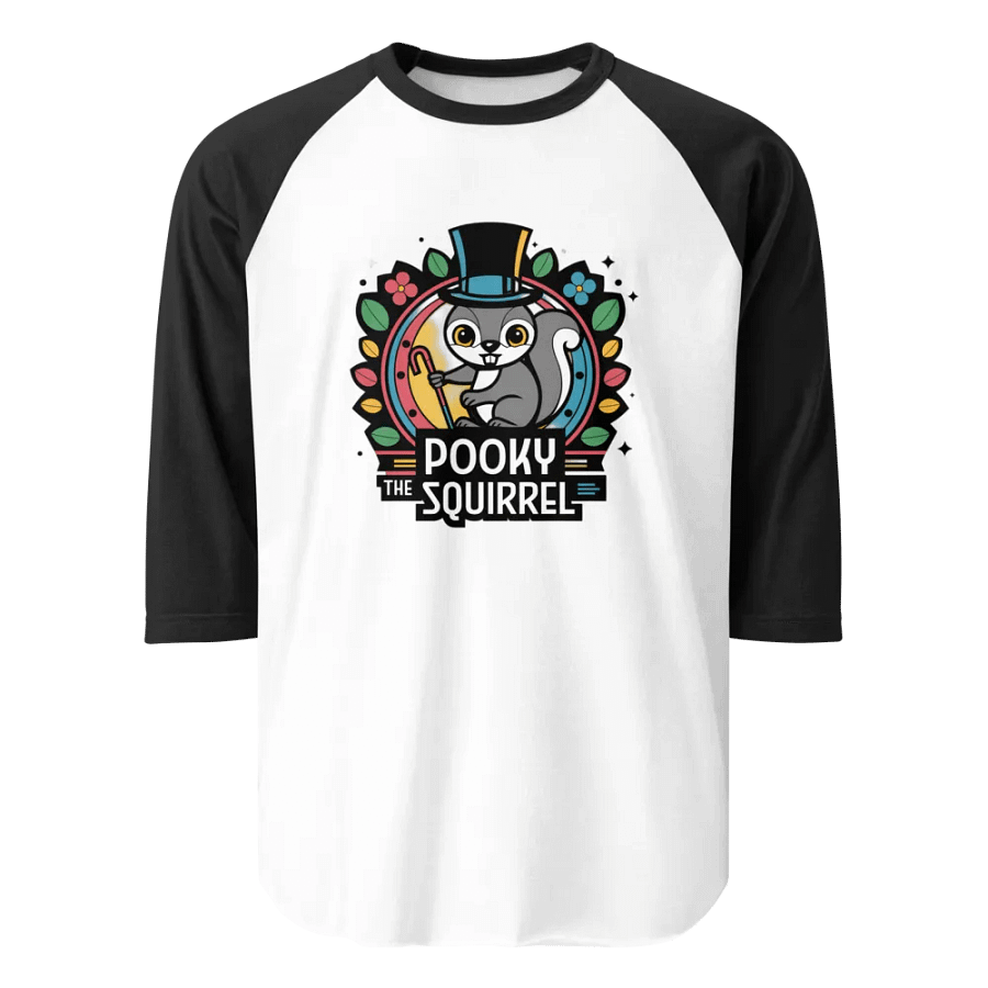 Pooky's Dapper Squirrel Raglan Tee product image (1)