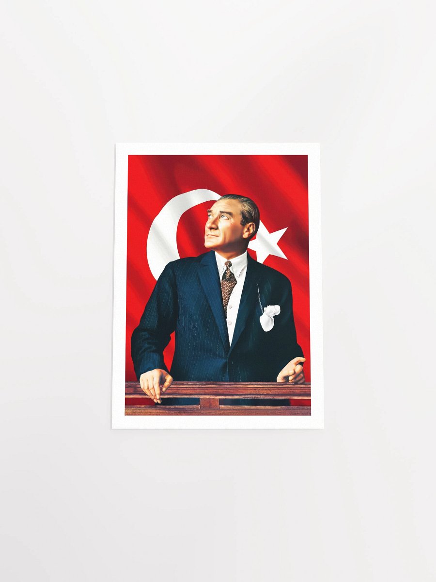 Ataturk Poster with border, Turkey art — Mustafa Kemal Ataturk print product image (10)