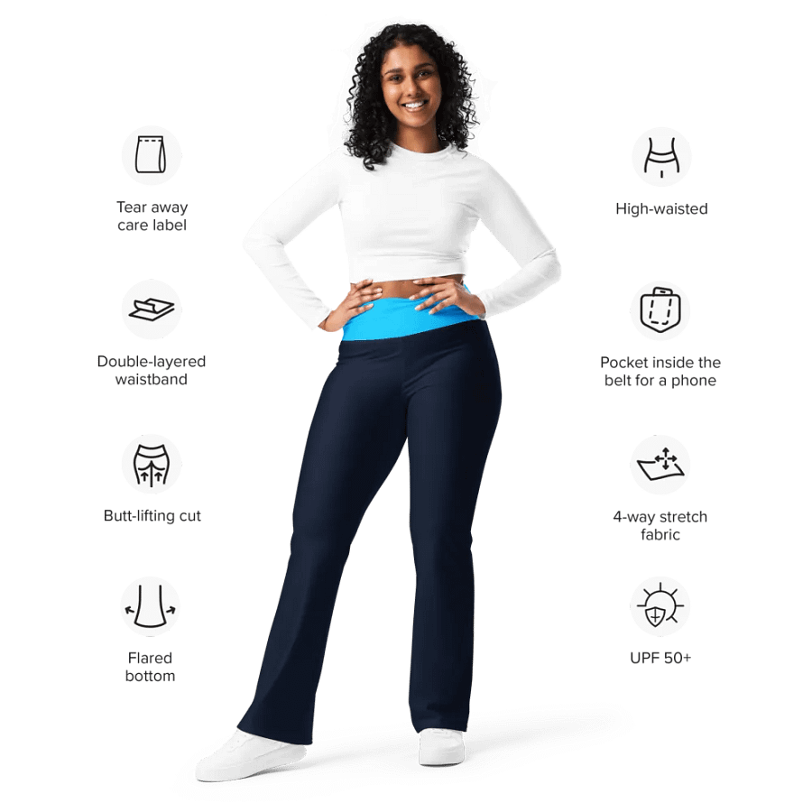 Blue Block Flare Sweatpants product image (11)