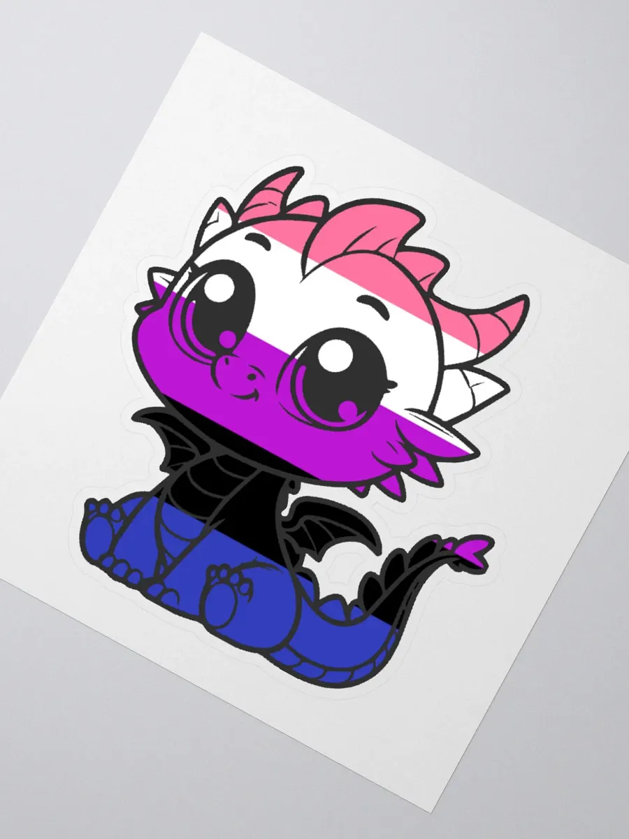 Genderfluid Pride Dragon Sticker product image (7)