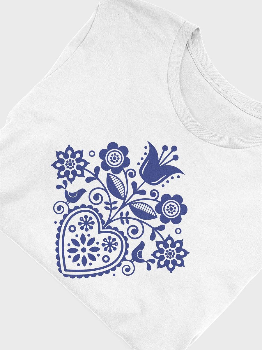 Symmetrical Folk Art Blue T-Shirt product image (5)