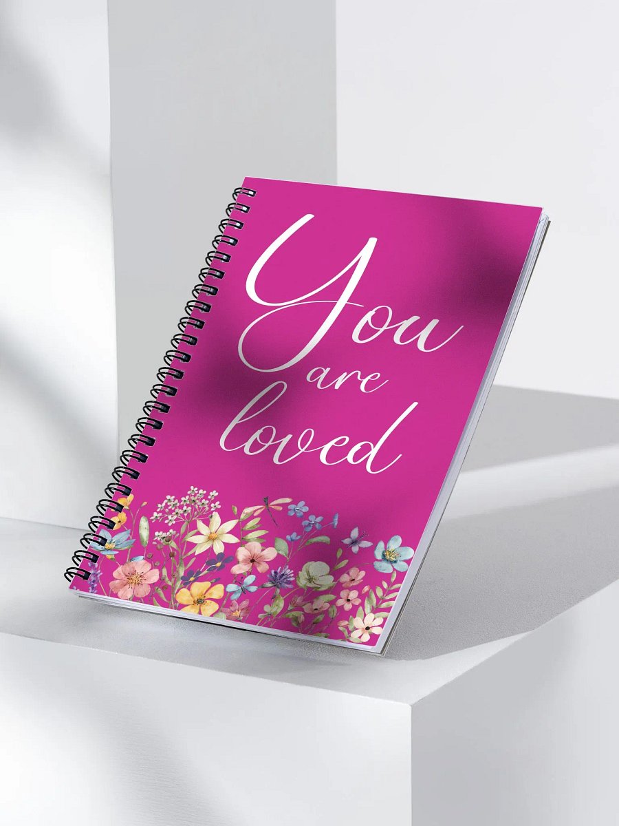 You Are Loved Floral Spiral Notebook product image (3)