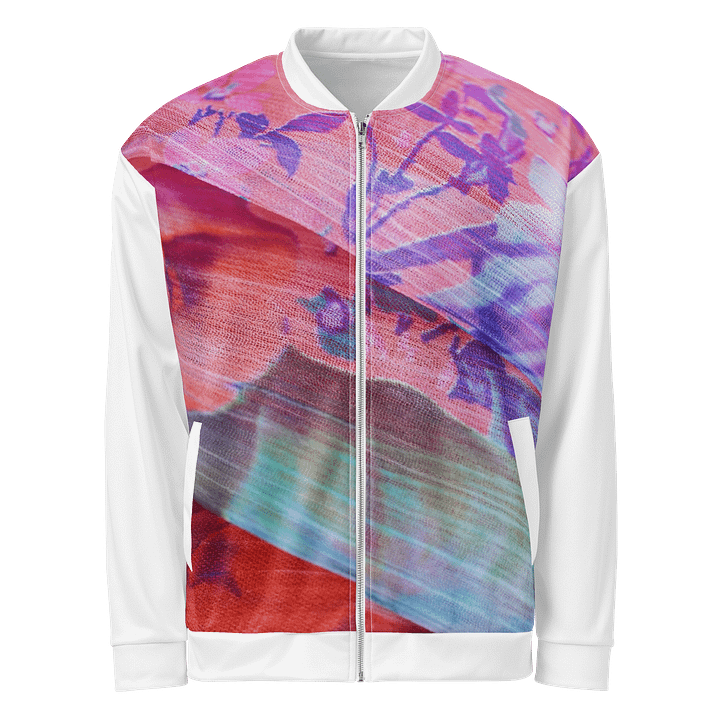 Paradise Breeze White All-Over Print Bomber Jacket product image (1)
