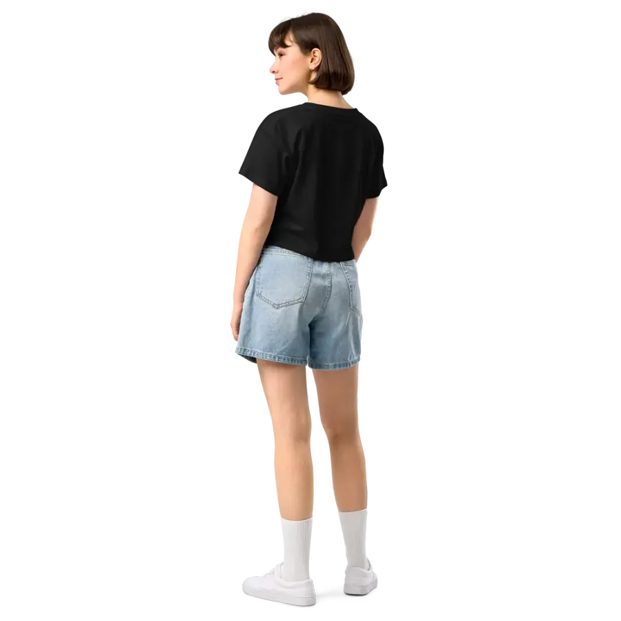 CURRENTLY IN BURNOUT (center) embroidered cotton cropped tee product image (6)