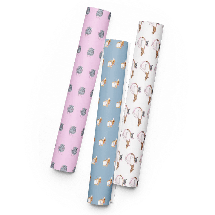 rat drawings wrapping paper x 3 product image (1)