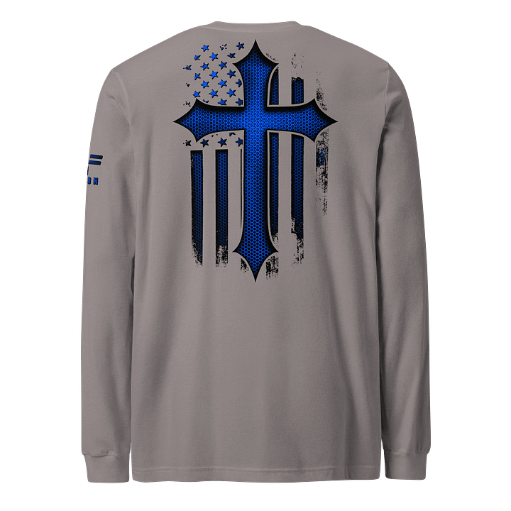 Christian Cross Blue Carbon Onyx Long Sleeve product image (11)