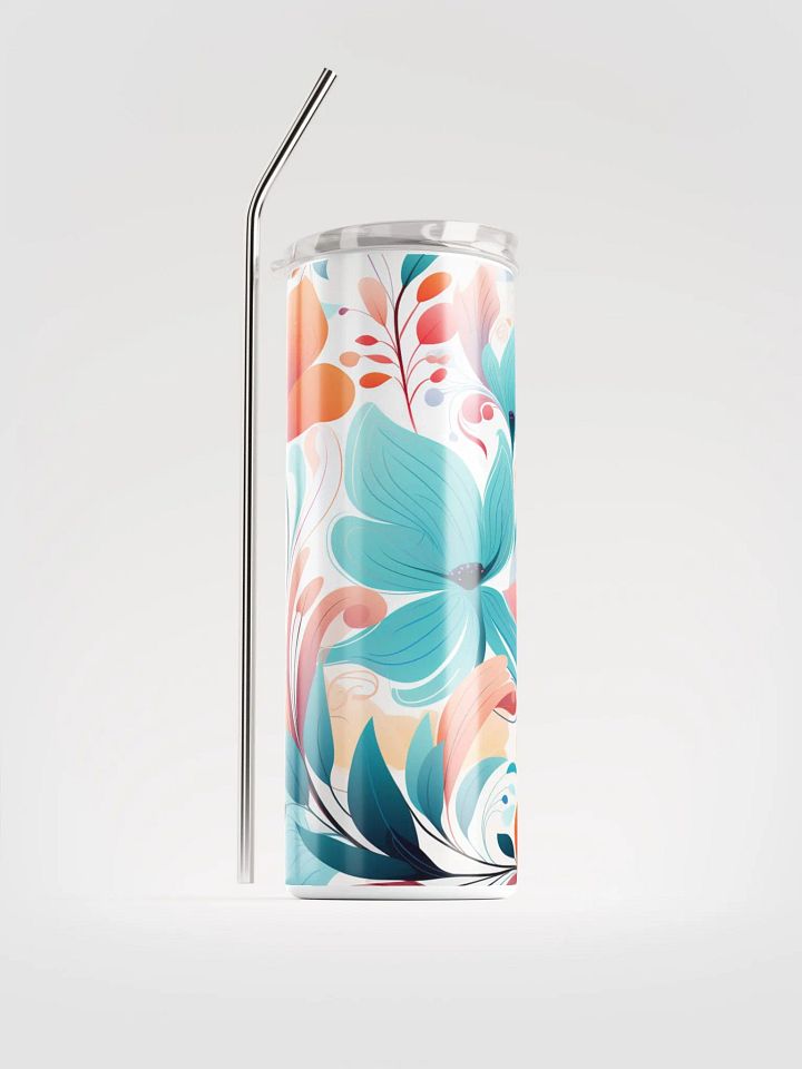 Blue Floral Pastel Harmony Stainless Steel Tumbler for Hot & Cold Drinks product image (1)