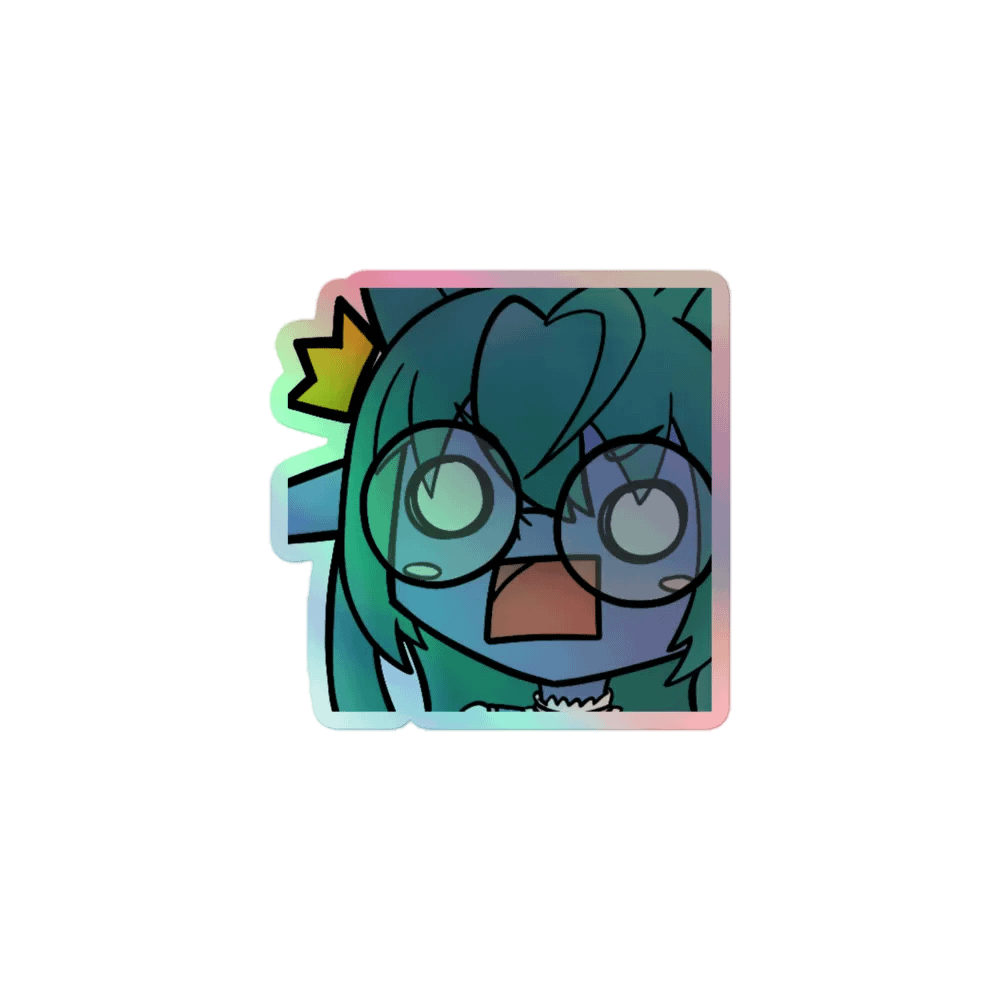 Holographic Shorkface Surprise Emote Sticker product image (1)