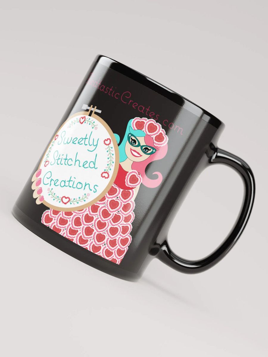 Sweetly Stitched Creations Black Mug product image (3)