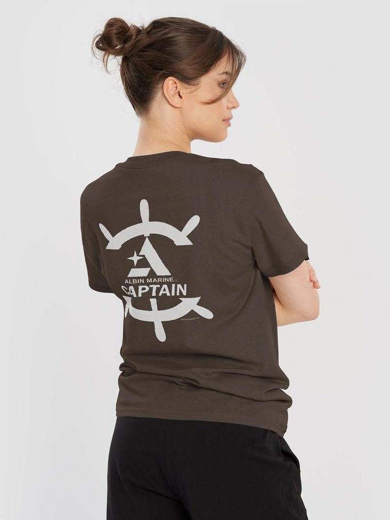 Albin Captain - T-Shirt - Dark Shirt w/White Logo