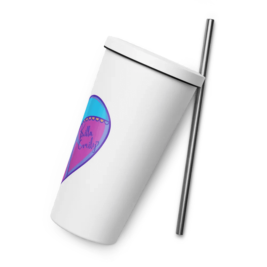 NEON KILLA EMMY HEART BUTT INSULATED TUMBLER WITH STRAW product image (8)