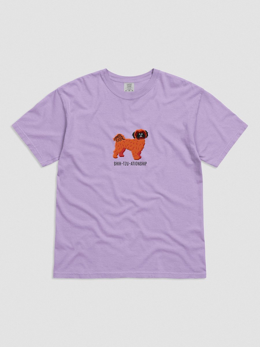 Shih-Tzu-ationship T-Shirt(Embroidered) of a Shih Tzu(Red with Black Mask) product image (51)