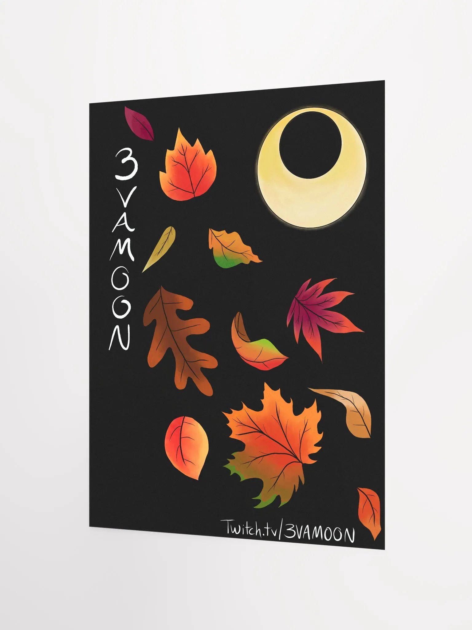 Autumn Leaves Moon POSTER PRINT 12