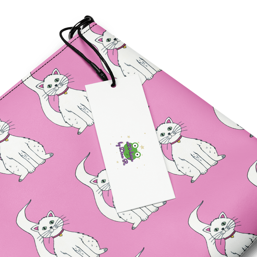 White Cat (art by Dina R.) acrylic painting - Crossbody Bag product image (5)
