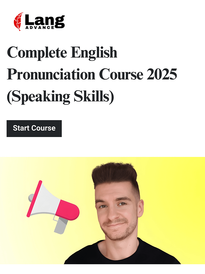 Complete English Pronunciation Course 2025 (Speaking Skills) product image (1)