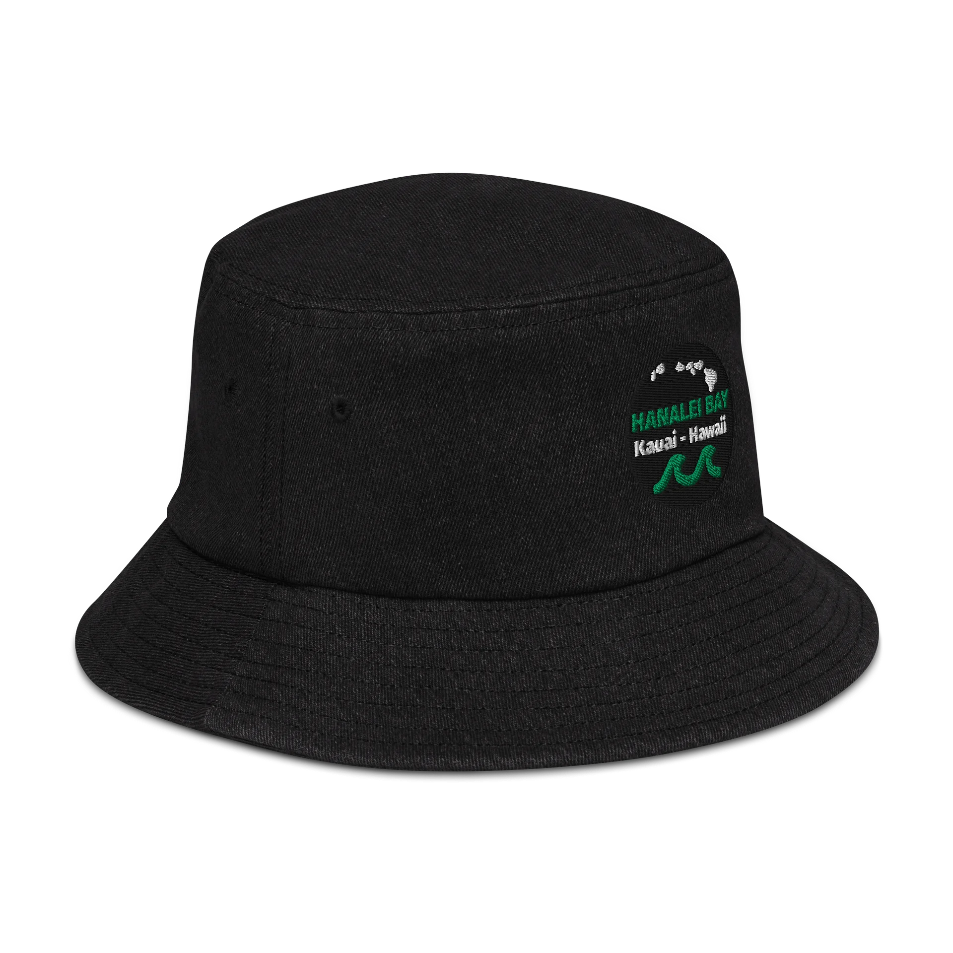 Hanalei Bay Kauai - Green Logo - Capstone Denim Bucket Hat product image (5)