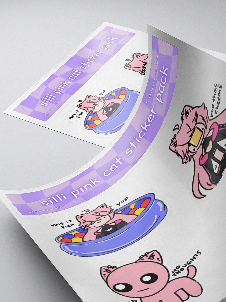 funni pink cat sticker pack | number 2 product image (4)