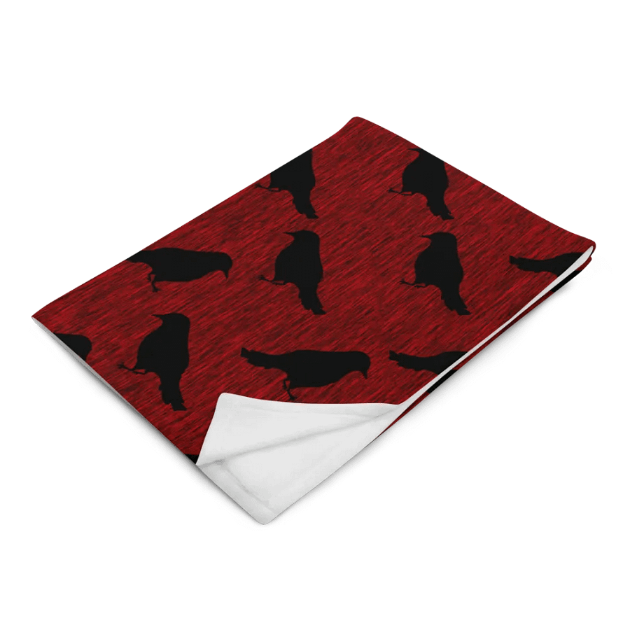 Ravens on Red Throw Blanket product image (14)