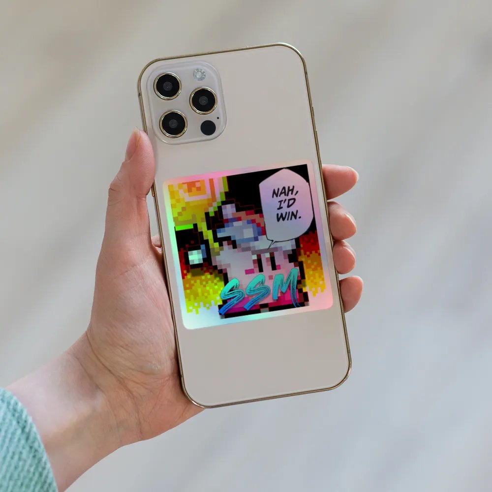 Nah, I'd Win Holographic Sticker product image (6)