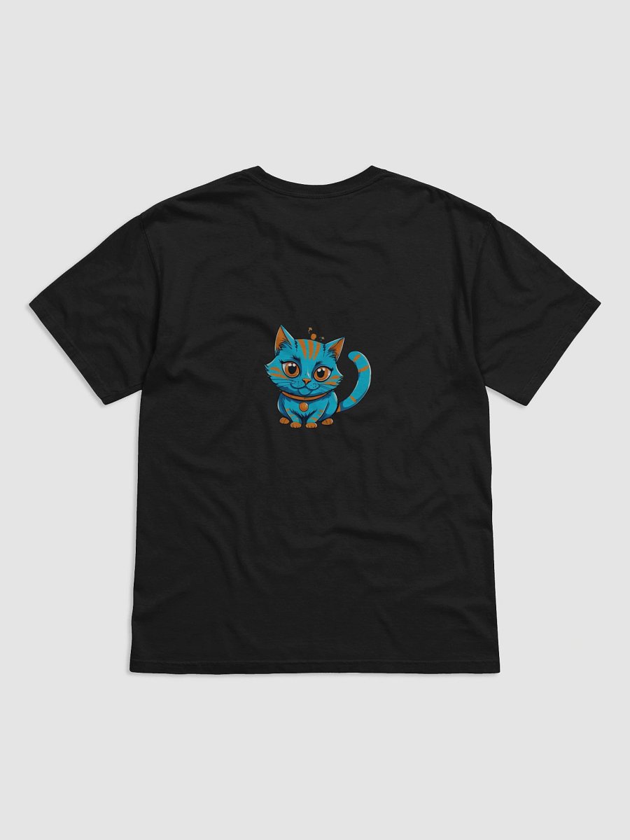 Whimsical Blue Cat Cartoon T-Shirt product image (2)