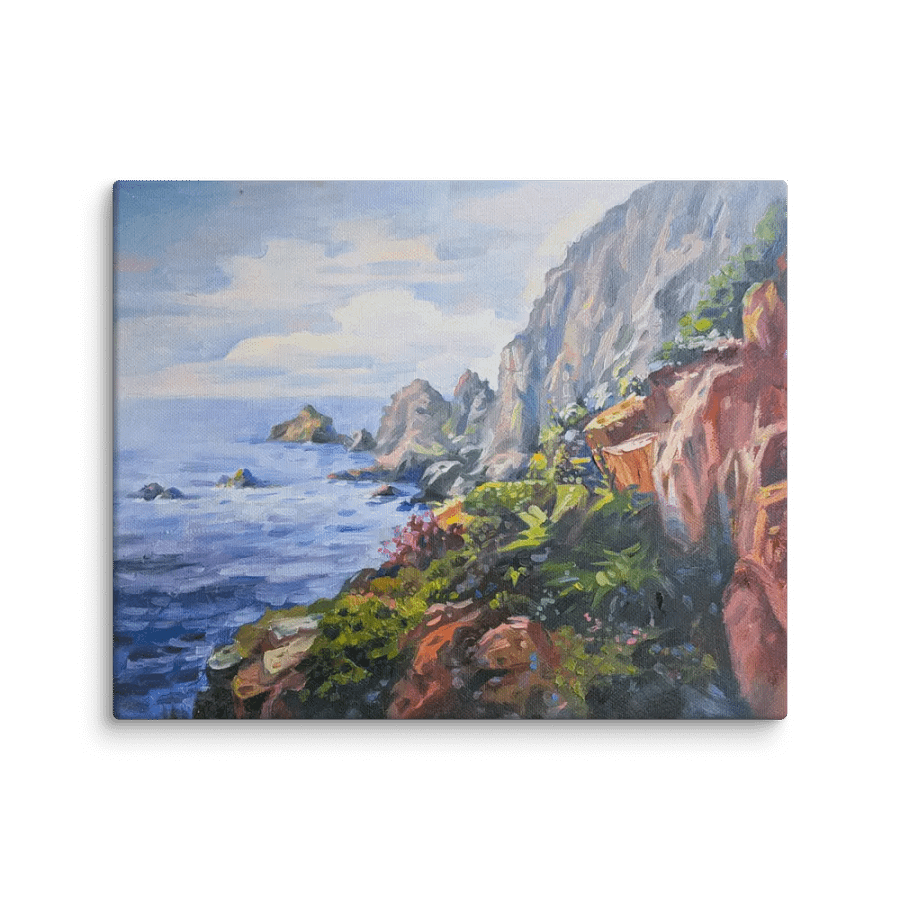 Cliffs and the Sea-Oil Painting Canvas Print product image (1)