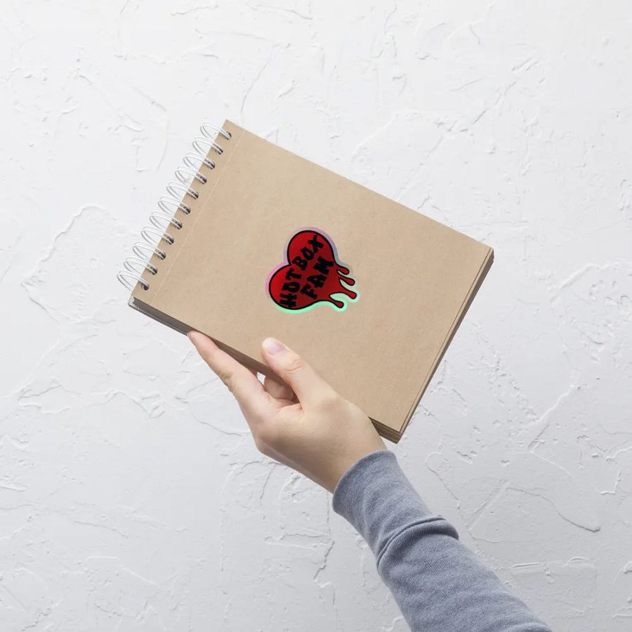 HOT BOX FAM SOLID RED LOGO STICKER product image (9)