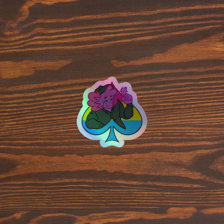 Pan in Spades | Kiss-Cut Holo Sticker product image (3)