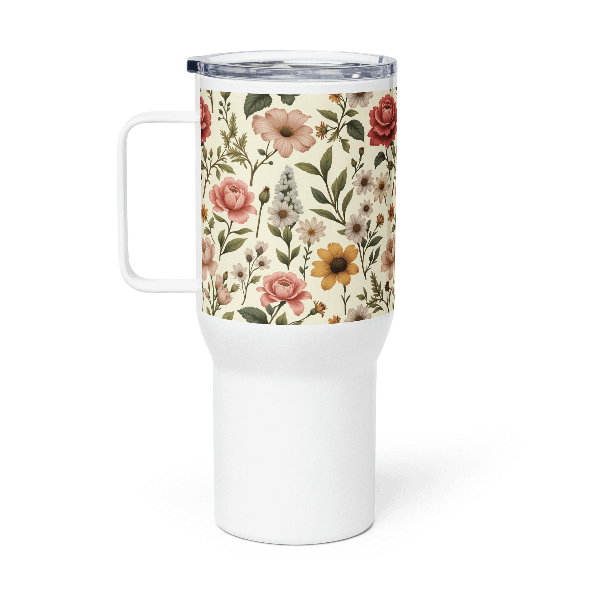 Vintage Elegance Floral Travel Mug product image (1)