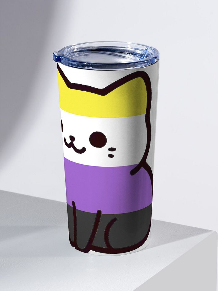 Nonbinary Pride Kitty Tumbler Cup product image (2)