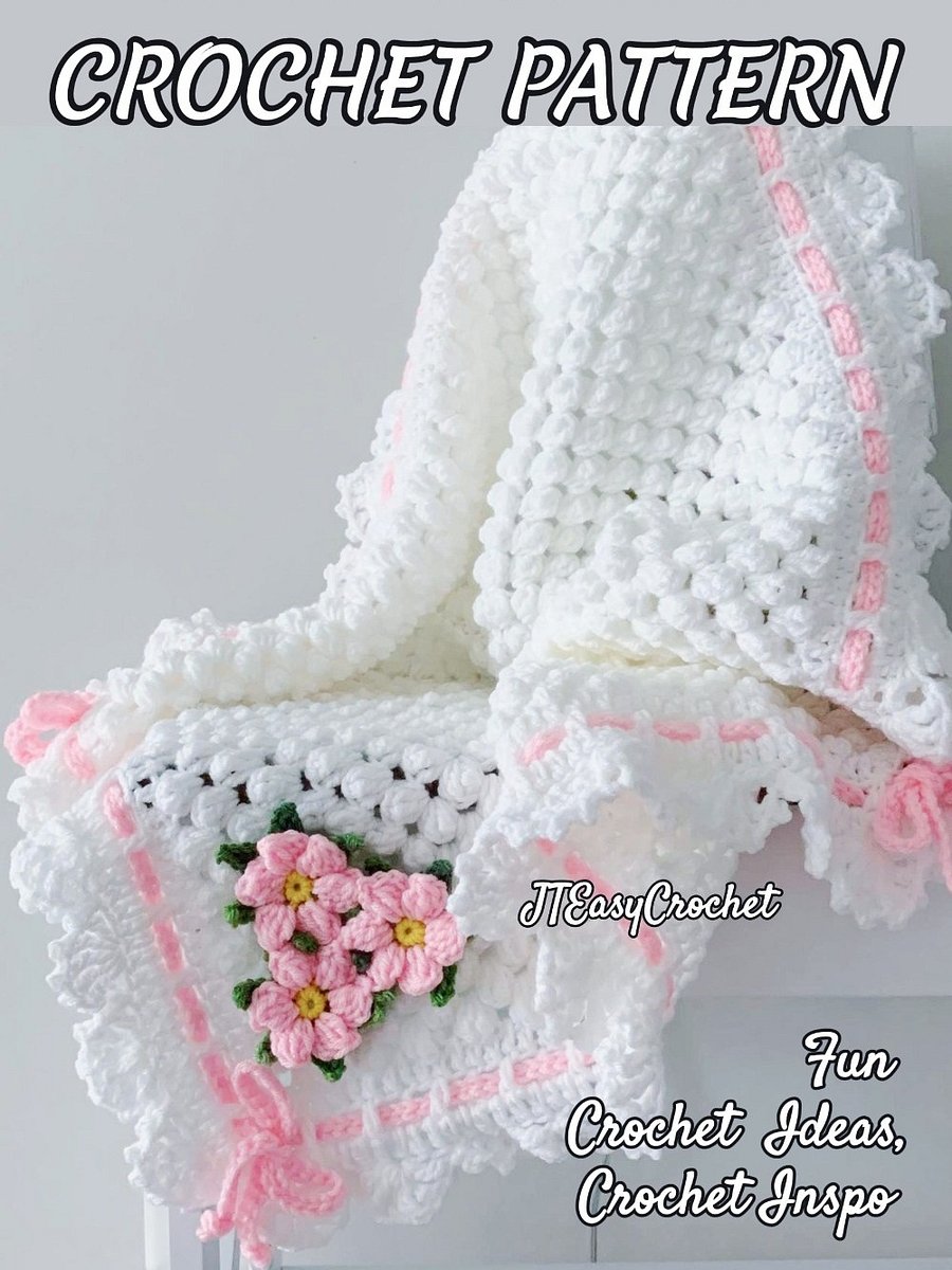 Infinity Continuous Granny Square Baby Blanket Crochet Pattern VIDEO & PDF Instant Download product image (9)