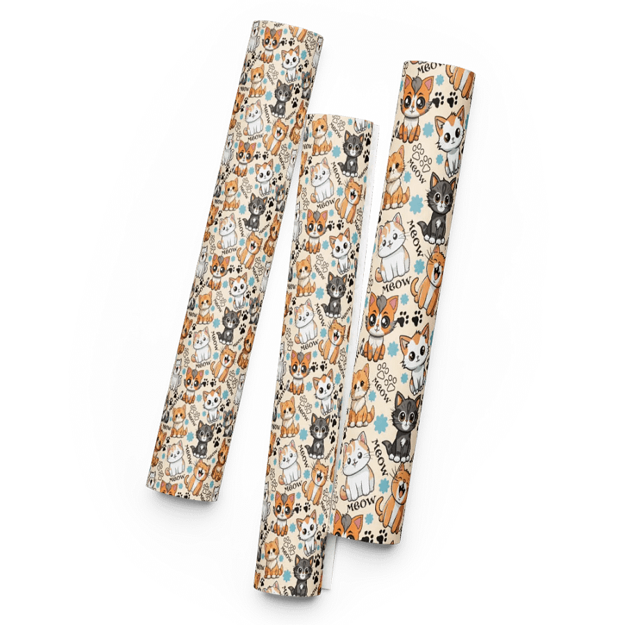 Meow Magic Wrapping Paper - Papaya Whip product image (4)