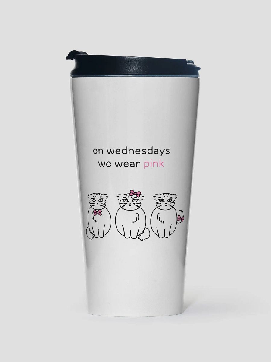 Pink Wednesdays Manul - Steel Travel Mug product image (1)