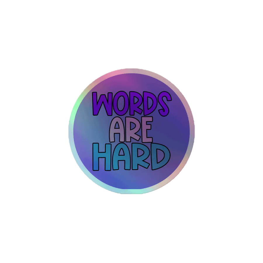 Words Are Hard Sticker product image (1)