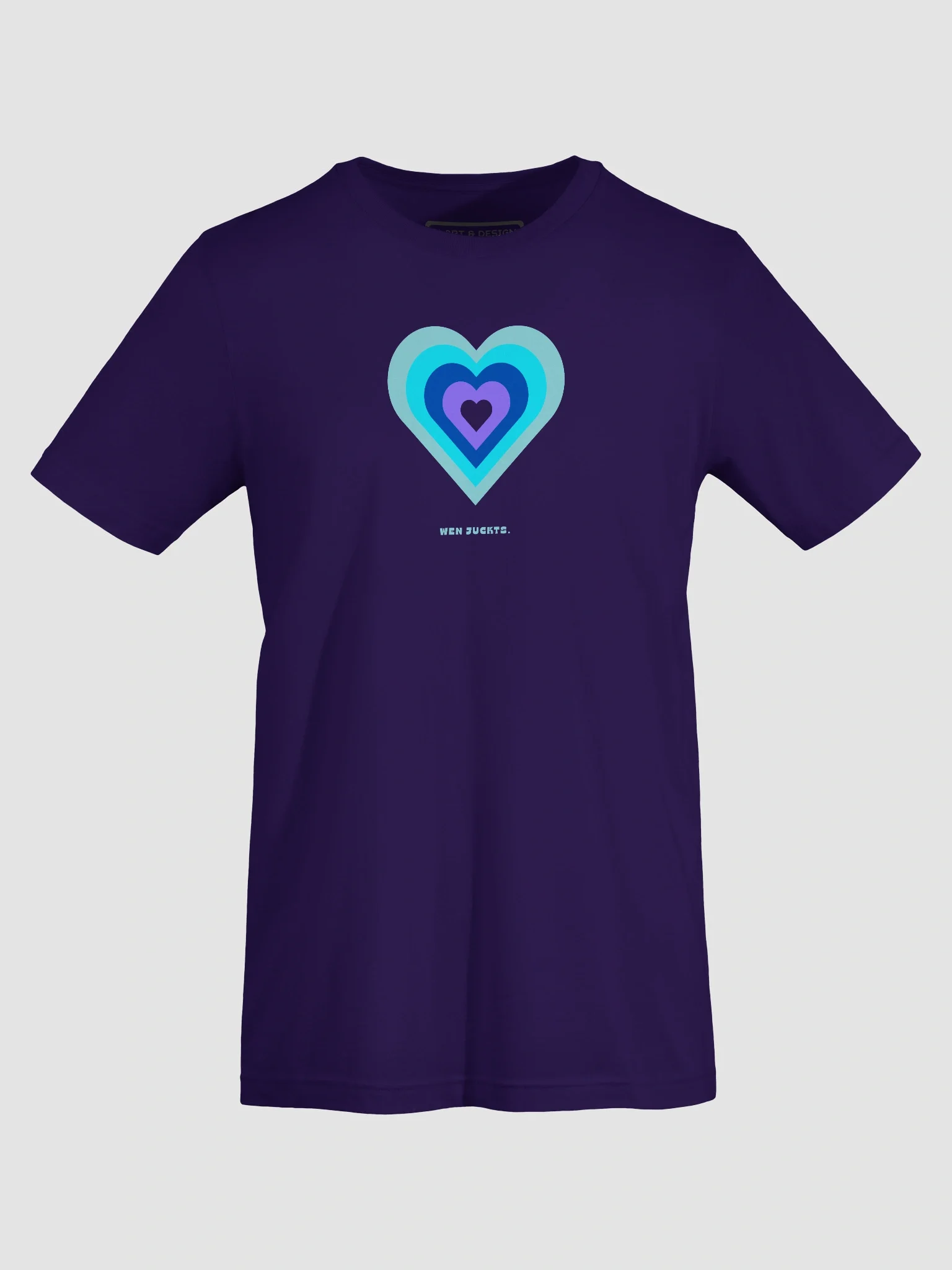 Cheeky heart T-Shirt "Wen juckts." - blue purple product image (7)